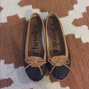 Chooka rubber duckie rain flats 7 garden shoes