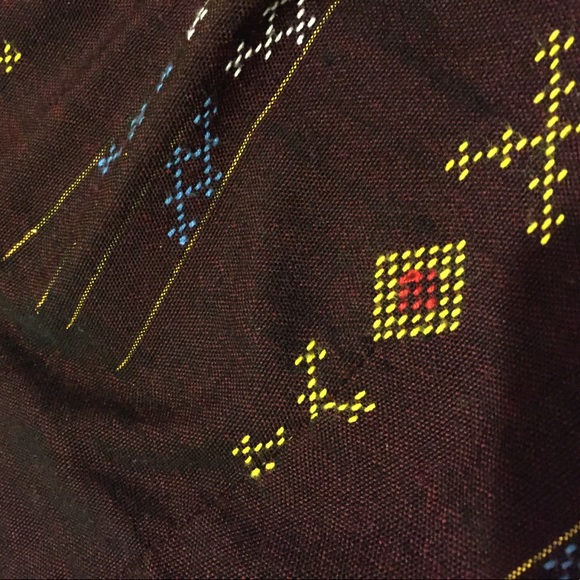 Handmade Aztec Maroon Girls Skirt Side Slits 11x18 - Picture 6 of 6