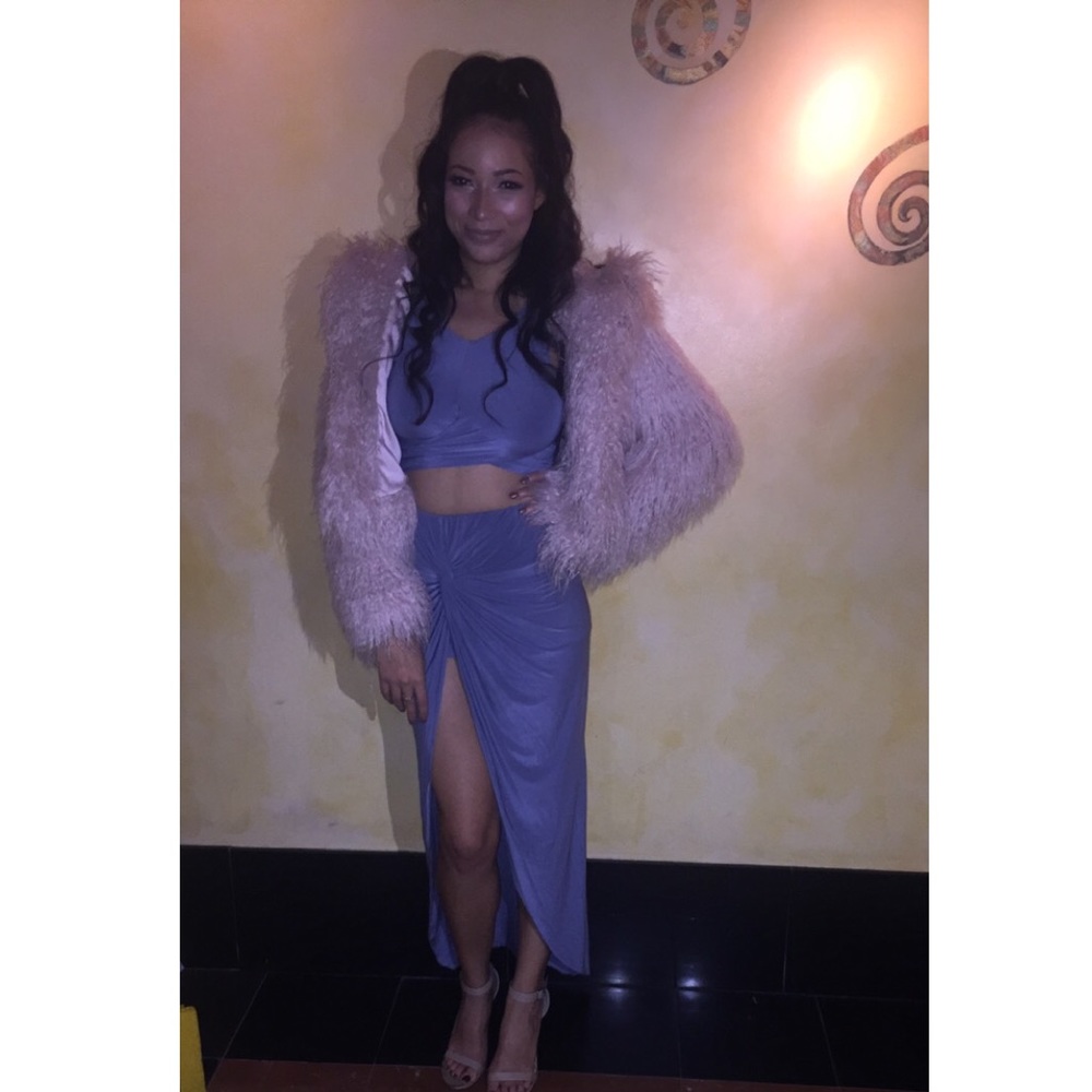 Two Piece satin skirt and top
