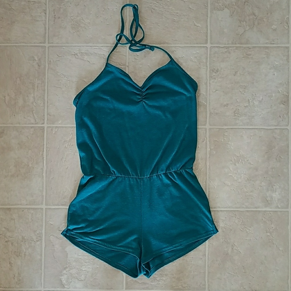 American Apparel turquoise romper