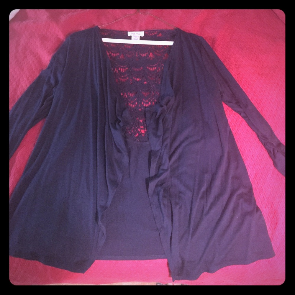 Flowy Blue Lace PacSun Kirra Cardigan 🌟