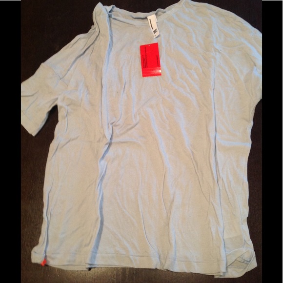 SALE New! AA sheer pale blue cotton modal top💕 - Picture 2 of 4