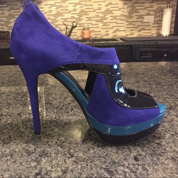 Jessica Simpson Blue/Tea/Black Heels - Picture 4 of 4