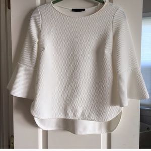 White Zara 3/4 Bell sleeve Blouse