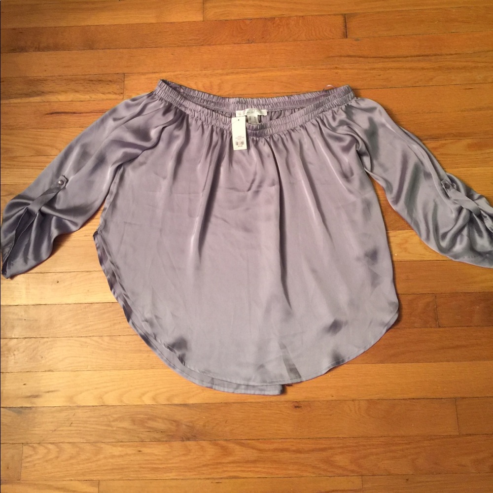 Off the shoulder silky top