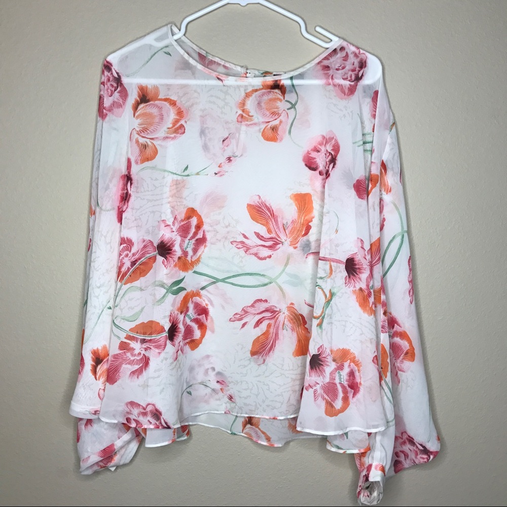 Top shop  long sleeve floral shirt