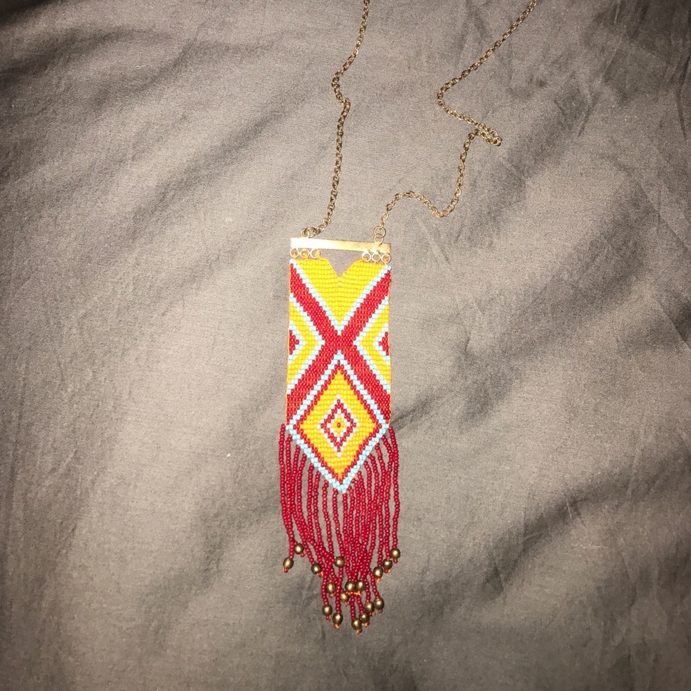 Beaded handcrafted tribal necklace! NWOT