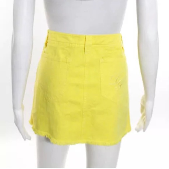 DOLCE & GABBANA YELLOW COTTON 4 POCKET MINI SKIRT - Picture 3 of 7