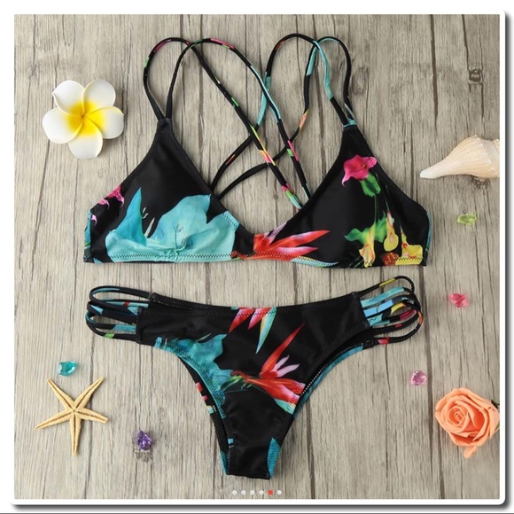 Print Floral Brazilian Bikini 50% OFF SALE WAS $39 - Picture 2 of 7