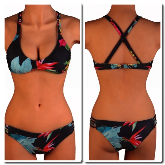 Print Floral Brazilian Bikini 50% OFF SALE WAS $39 - Picture 5 of 7