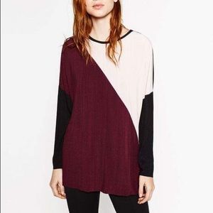 Zara color block top