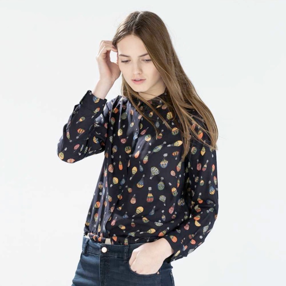 Zara Printed Button Down - image 1
