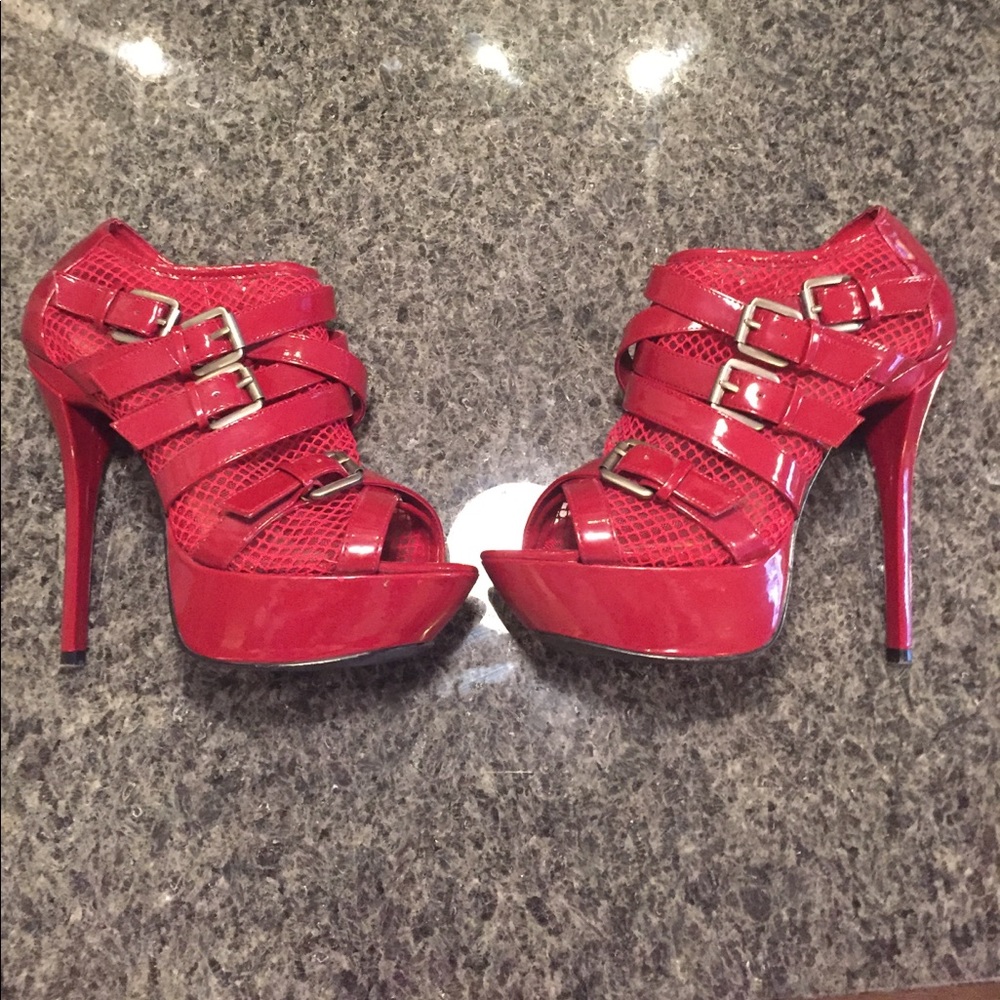 Bebe Red High Heels