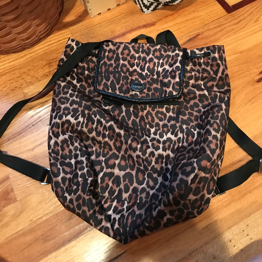 Coach cheetah print backpack!