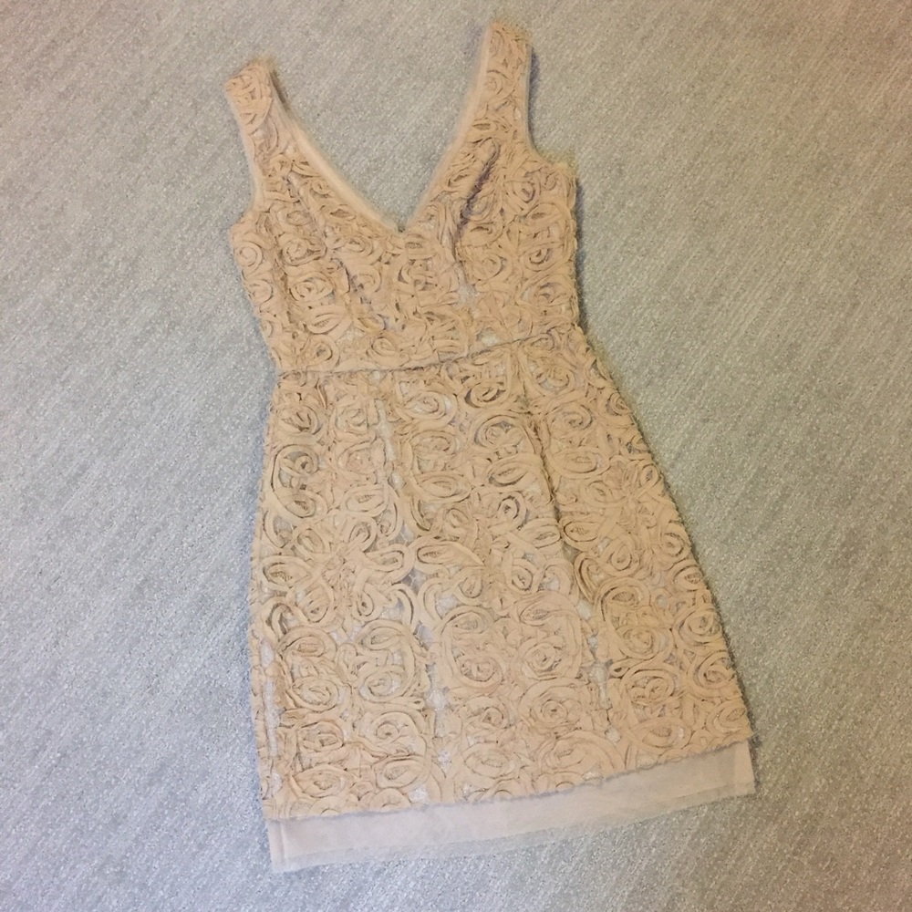 BCBG Champagne Detailed Dress
