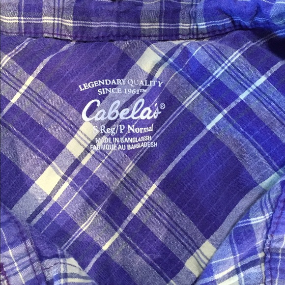 Cabelas Plaid Two Pocket Button Down Shirt - Picture 2 of 8