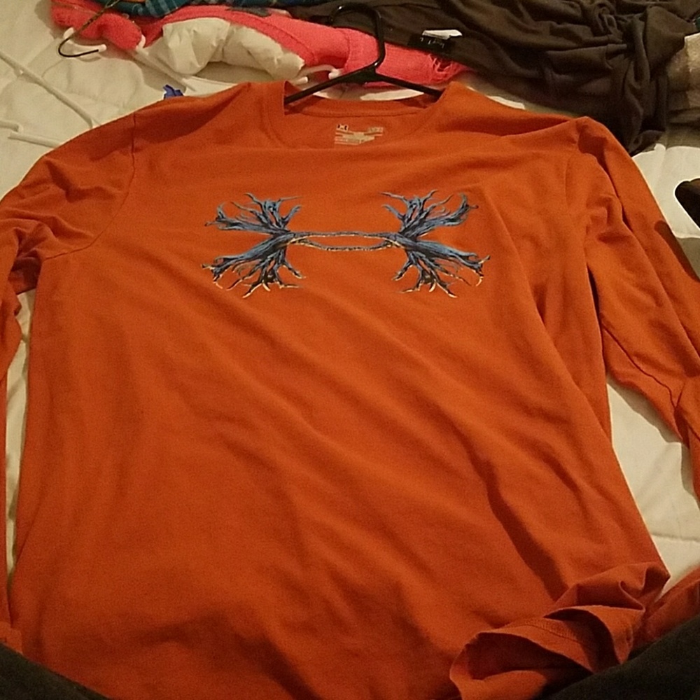Orange long sleeve under armour