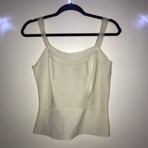 laced cropped peplum top