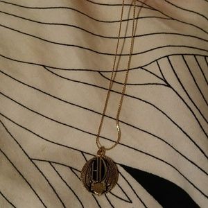 Gold Harley Davidson Necklace