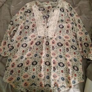 Maurice's sheer patterned top