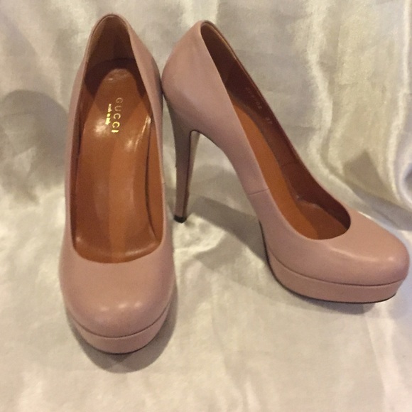 ✴️sold✴️Gucci Leather Mauve Pumps size 37 7 - Picture 5 of 8