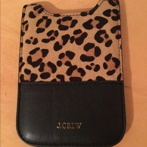 BRAND NEW JCREW LEATHER IPHONE HOLDER