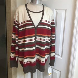 Alfred Dunner Two in One Striped Sweater 3X Alfred Dunner Two in One Striped Sweater 3X