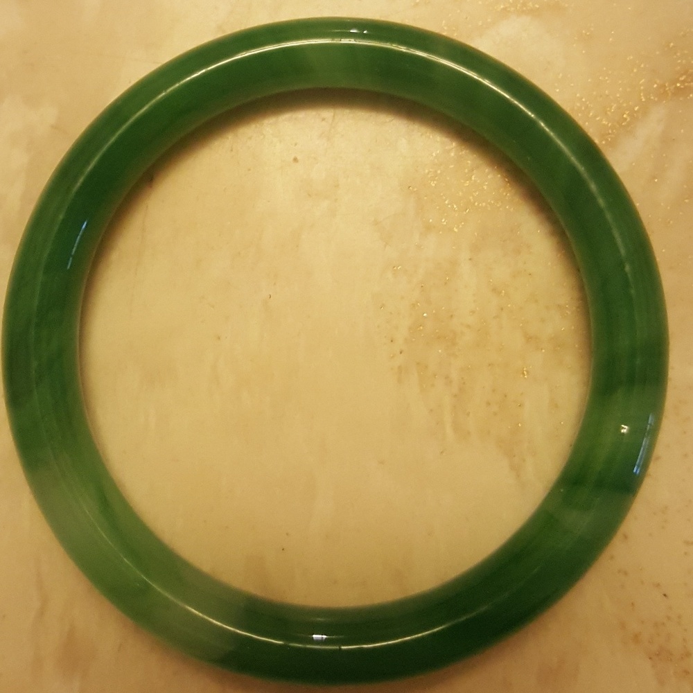 Dark green glass jade 64 cm