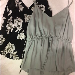 Aritzia Babaton silky blouse in Mint Green