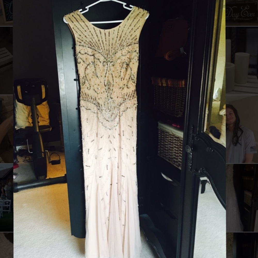 Champagne dress with beading
