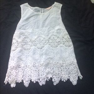 White crochet tank top