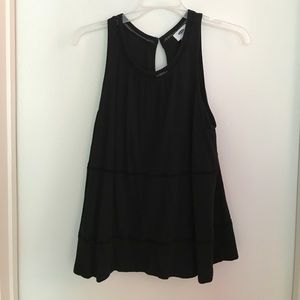 Black eyelet tank