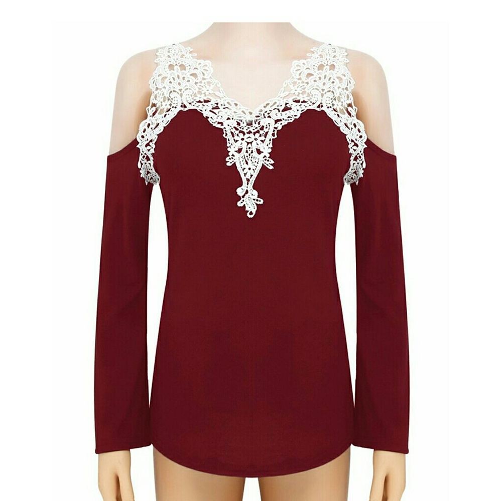 Lace cut off top