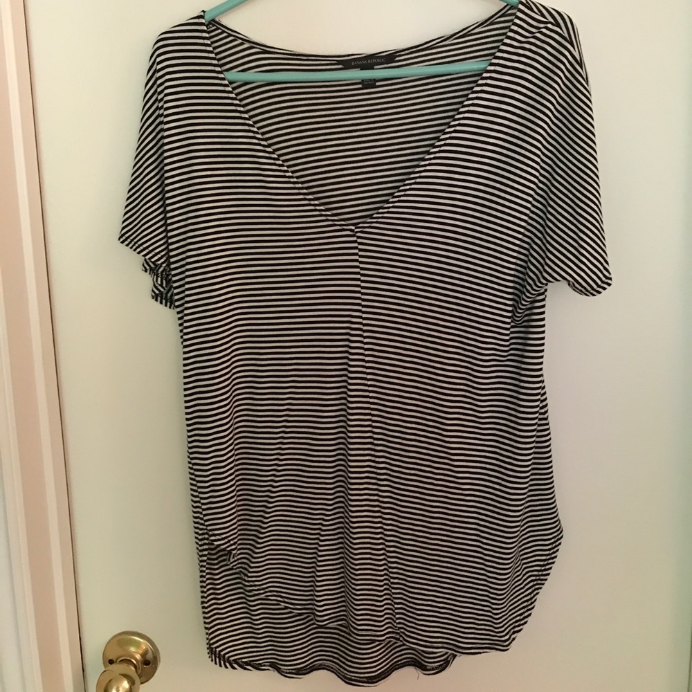 Black and white striped top