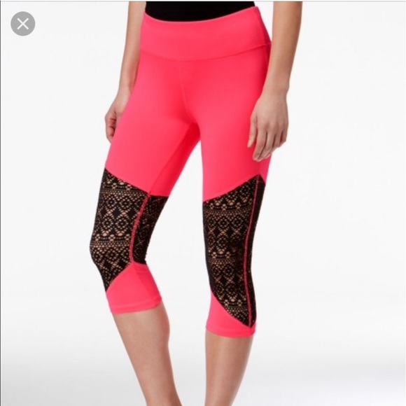 Material Girl Pants - NWT Macy's Lace-inset Cropped Leggings