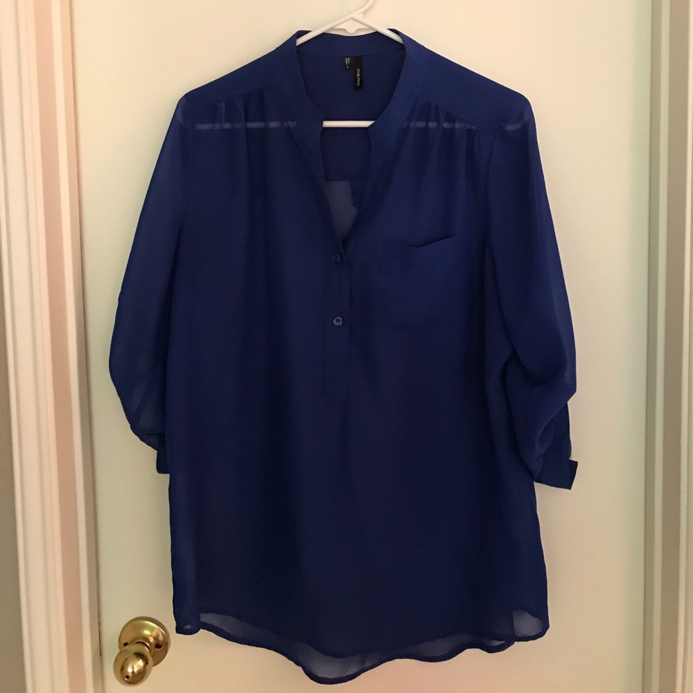 Sheer tunic top