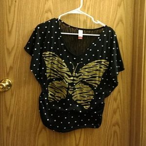 Shirt with lace back