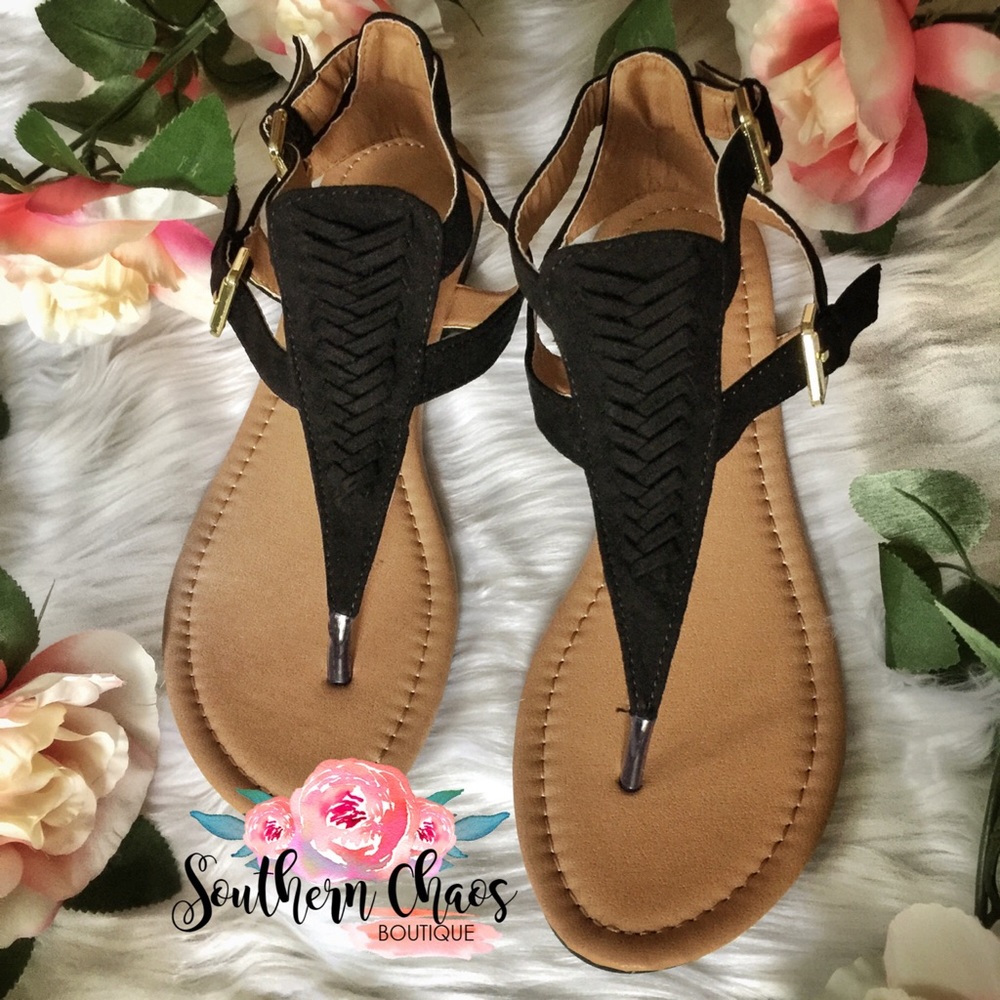 Black Braided Sandals!