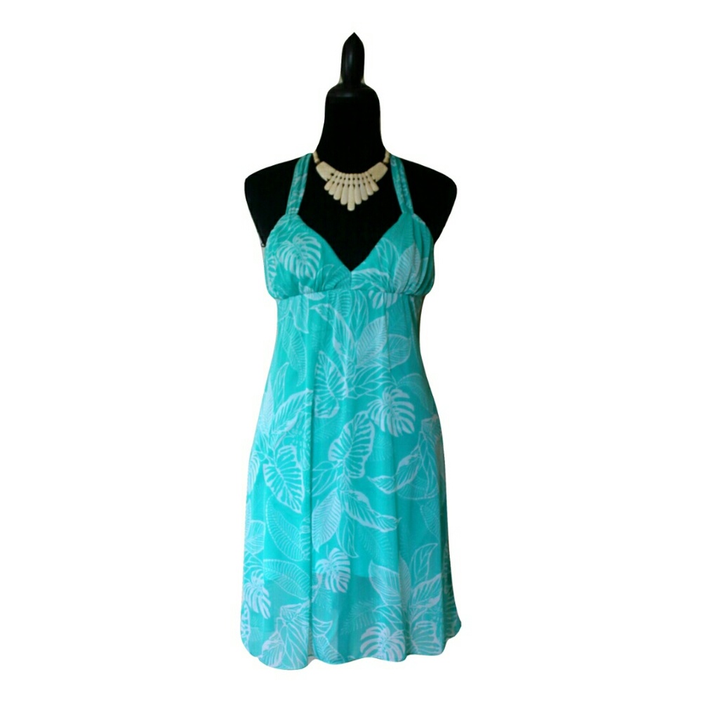 city triangles halter dress Vintage Dear Society City Triangles Ruched Halter Dress