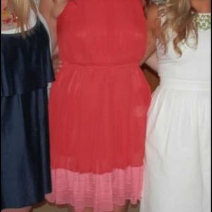 Jessica Simpson two toned coral dress