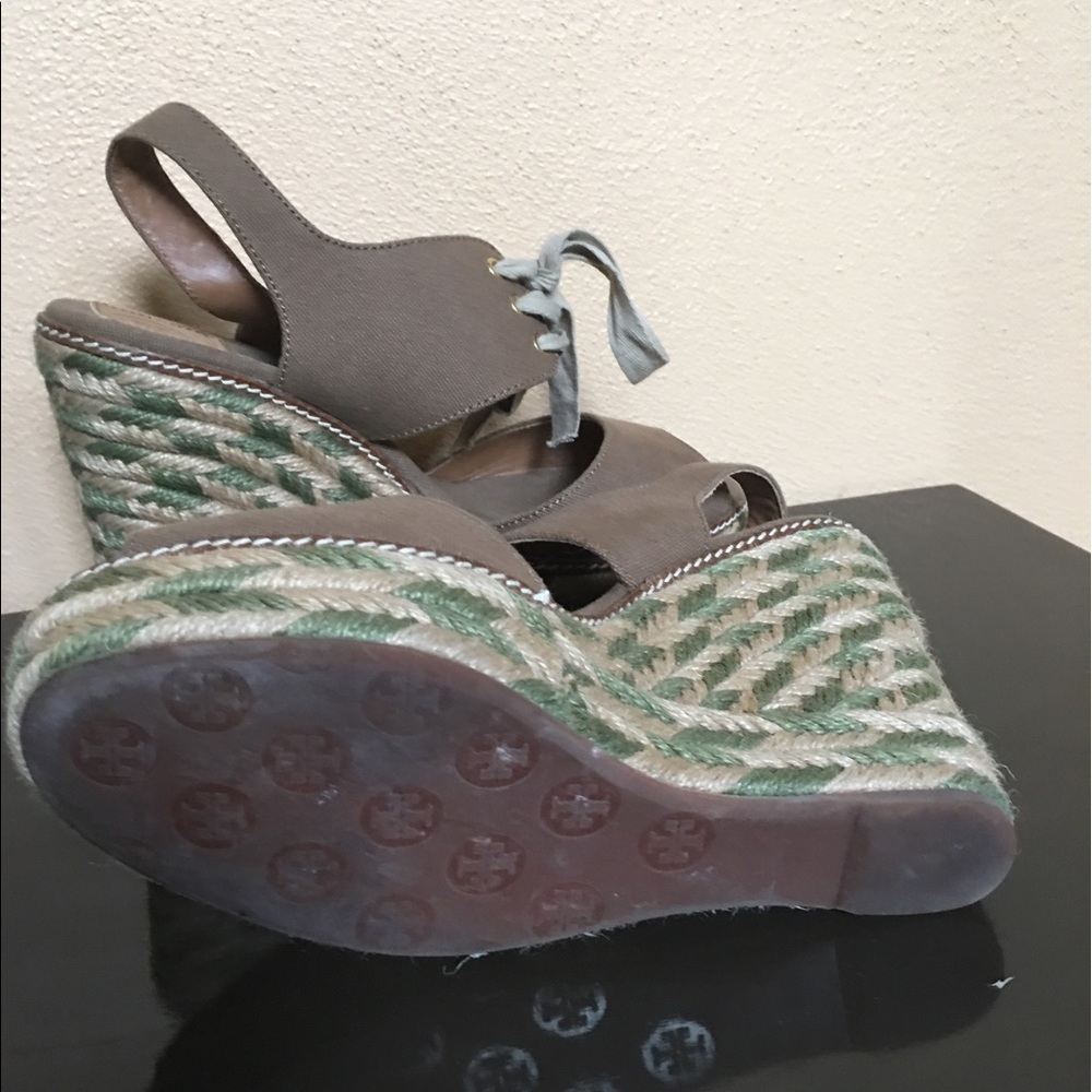 Tory Burch Brown Linley High Wedge