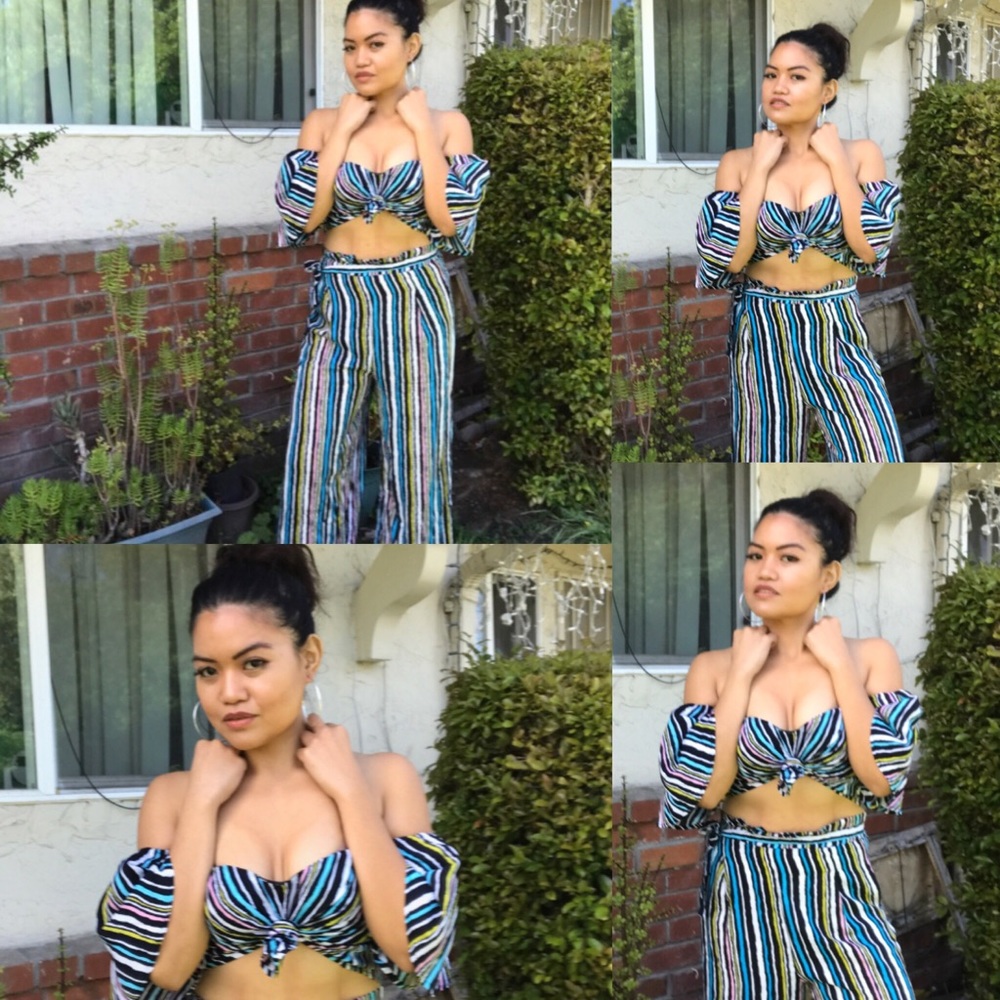 top bottom ruffled shirt jumpsuit