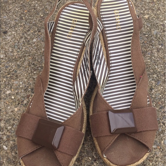 Womens Gitano Wedge Summer Beach Sandal Brown Sz9 - Picture 1 of 4