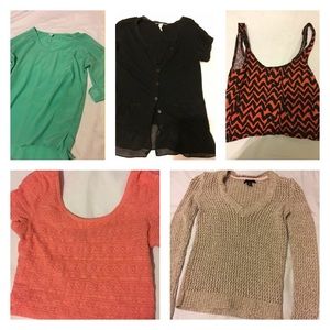 Five size small shirts