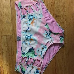 Floral High Waist Bikini Bottom
