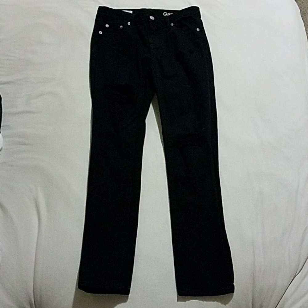Distressed Black Jeans