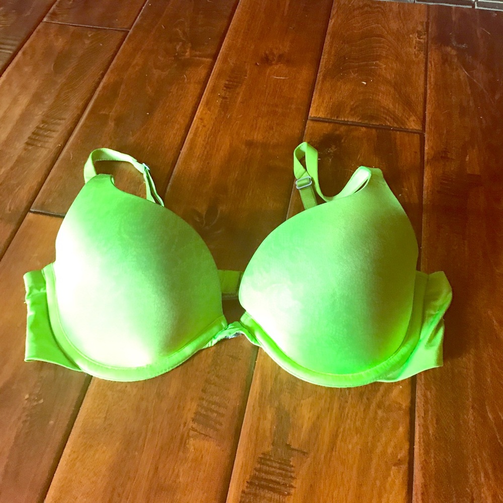 Lime green maidenform bra