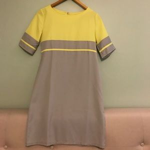 Yellow and gray lightweight dress S
