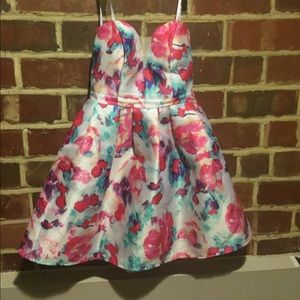 B Darlin Colorful Strapless Dress