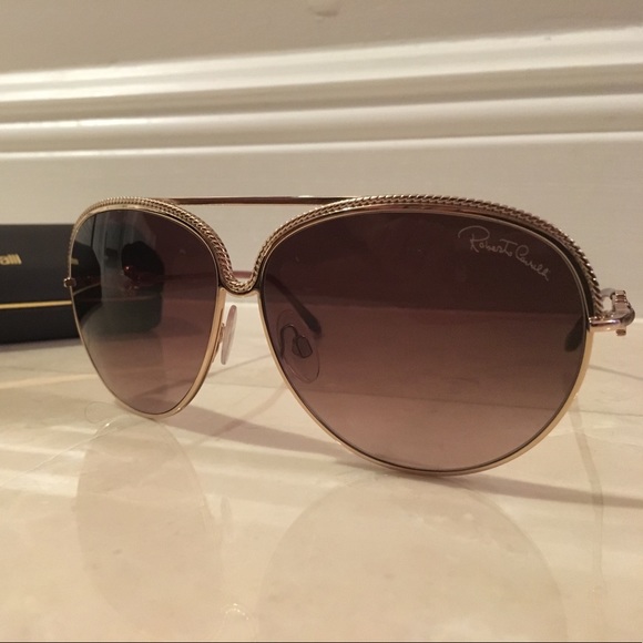 Roberto Cavalli Tureia 721S 28F Gold Sunglasses